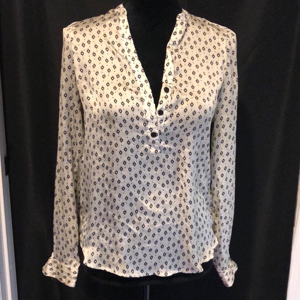 Bohemian Country Black and White Top
